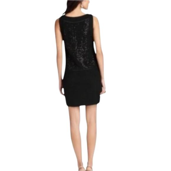 Ann Taylor Loft Wool Blend Shift Dress Sleeveless Inner Liner Sequin Size 8 - Picture 3 of 10